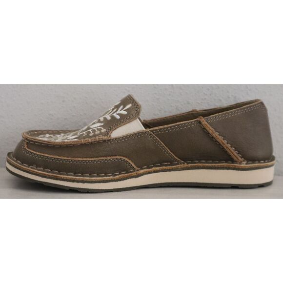 Ariat 10034098 Women's Sz 7B Brown Suede Cruiser Embroidered Slip-On Shoes - Picture 8 of 13